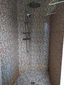 安德诺莱斯贝恩Villa Maryne的带淋浴的瓷砖浴室