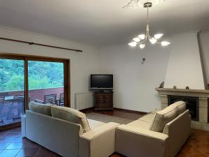 吉尔斯Casa do Pedrógo的客厅配有两张沙发和一台电视