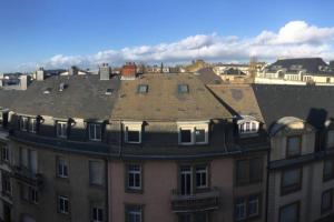 卢森堡Rosegaertchen的城市建筑屋顶景观