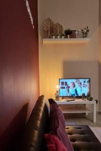 卡塞塔Ercole' s Home的带沙发和平面电视的客厅