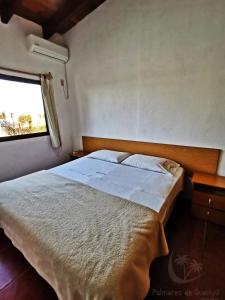 泰马斯德瓜维尤Palmares Apart Termal的一间卧室设有一张大床和窗户