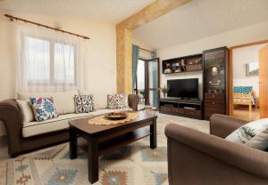 卢什蒂卡Apartment Sea Breeze的带沙发和咖啡桌的客厅