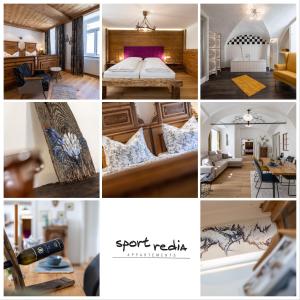 玛利亚采尔SportRedia Appartements的照片拼贴的酒店房间