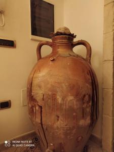 阿卡亚La casa nel borgo的旧锈蚀的花瓶坐在房间里