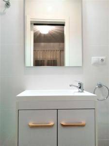 拉瓜迪亚SEVILLA I Y SEVILLA II的浴室设有白色水槽和镜子