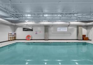 塔奇拉Hotel Interurban Seattle Airport SeaTac的游泳池,位于带游泳池的房间