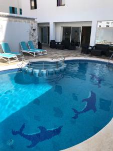 圣安东尼奥罗萨莉娅旅馆的水中鲨鱼游泳池