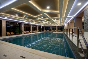 埃格尔富基健身和会议中心别墅酒店的一座带天花板的酒店游泳池