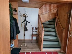 UrnäschBackpacker Bären的木镶板和楼梯间内的楼梯