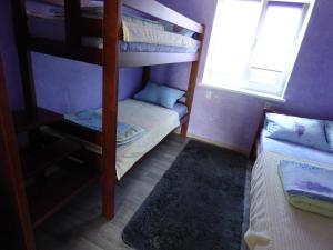 PulʼmoПриватна Садиба "У Оксани"的小房间设有两张双层床和窗户