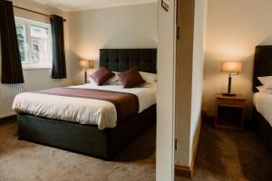 圣大卫老十字酒店的一间卧室设有一张大床和一个窗户。