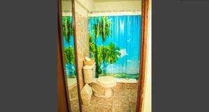 库莱布拉罗宾逊之家酒店的一间带卫生间和窗户的浴室