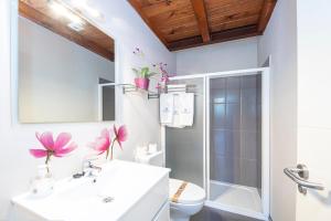 Águeda del CaudilloApartamentos El Capricho的浴室配有白色水槽和卫生间。