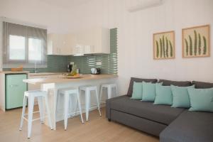 蒂锡利维Peratzada的带沙发的客厅和厨房