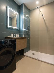 LE VALLES - HYPERCENTRE PARKING GRATUIT WiFi NETFLIX AMAZON PRIME的一间浴室
