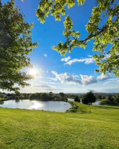 SheeanSouthern County Resort的从树木繁茂的田野欣赏河流美景