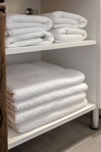 克拉尼斯卡戈拉SKI Gothia的衣柜架上的毛巾堆