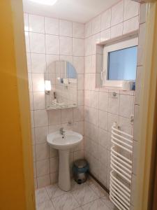 索利纳普凯迪路凯米旅馆的一间带水槽和镜子的浴室