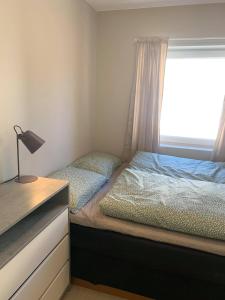 Notodden Sentrum Apartment NO 4客房内的一张或多张床位