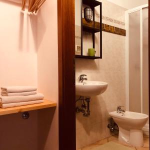 卡斯塔涅托卡尔杜奇Anitta GuestHouse的一间带水槽和卫生间的浴室