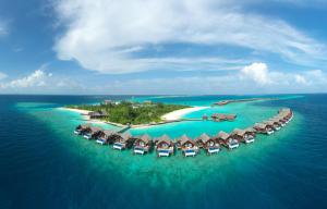 北马累环礁Grand Park Kodhipparu Maldives - Child Stay & Eat Free Until 30 Nov 2024的海洋岛屿的空中景观