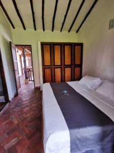 巴里查拉Las Cabezas Grises的一间卧室,卧室内配有一张大床