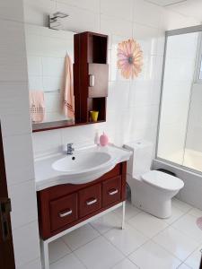 科恰班巴IDEAL ESPECIAL FAMILIAR的一间带水槽和卫生间的浴室