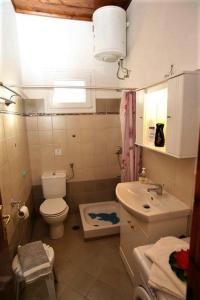 卡西奥皮Panayota Apartments的一间带卫生间和水槽的小浴室