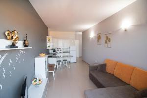 拉雷斯廷加VV Norte y Sur的带沙发的客厅和厨房