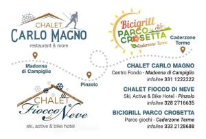 平佐洛Chalet Fiocco Di Neve的萨尔萨餐厅一套标志
