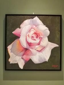 蒙多维Albergo della Posta的粉红色和白色玫瑰画