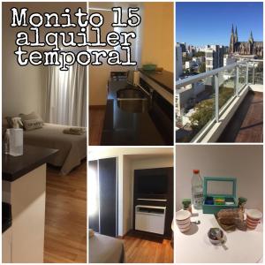 拉普拉塔Excelente Monoambiente Monito 15的厨房和公寓照片的拼合