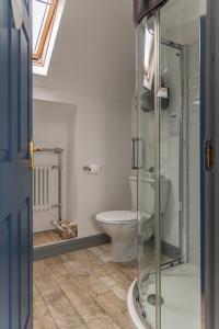 杜林都林景观住宿加早餐旅馆的一间带卫生间和玻璃淋浴间的浴室