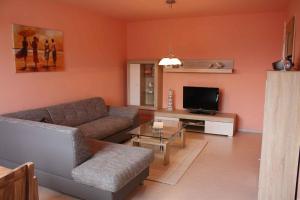 宾茨Apartment in Binz (Ostseebad) 2864的带沙发和电视的客厅