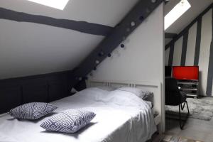 蒙塔日Le Mini Loft Montargis centre 1 à 4 personnes climatisation parking linge wifi freebox Netflix, Vélos en option的相册照片