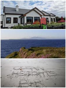Lissadell海洋高地住宿加早餐旅馆的两幅房子和海洋的照片