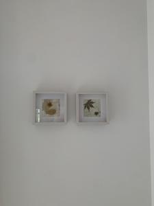 陶尔Casa planominguero的白色墙上的三张照片