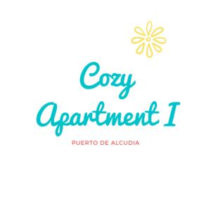 阿尔库迪亚Cozy estudio "Edificio Siesta 2"的一种标志,表示我带花的舒适公寓