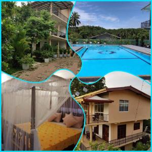乌纳瓦图纳Coral Palm Villa and Apartment的游泳池三张照片的拼合