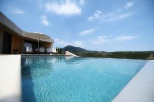 塞沃塔Blooms of Sivota Bay - Luxury villas with private heated pool的山景游泳池