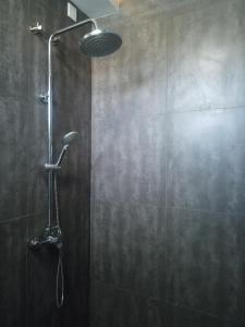 达拉万度Violet Inn Hotel的浴室内配有淋浴和头顶淋浴
