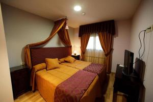 埃尔蓬特因苏拉皇家旅馆的一间卧室配有一张床和一台电视