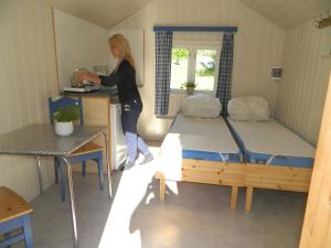 艾菲约德埃德福德海特度假屋的一位女士住在带两张床的小房间