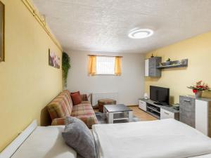 DamshagenPleasant Apartment in Damshagen with Terrace and Barbecue的带沙发和电视的客厅