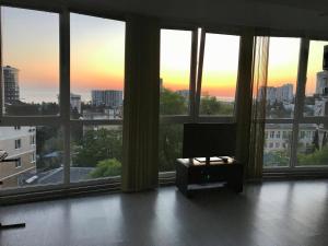 索契Apartment Lux Room的一间享有城市美景的客厅