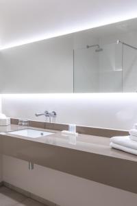 巴勒纳绍Schaluinenhoeve的一间带水槽和镜子的浴室