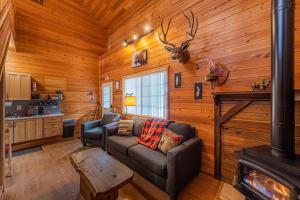 Cabin #4 The Wolves Den - Pet Friendly- Sleeps 6 - Playground & Game Room的休息区