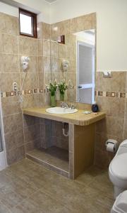 纳斯卡索尔德尔苏尔酒店的一间带水槽和卫生间的浴室