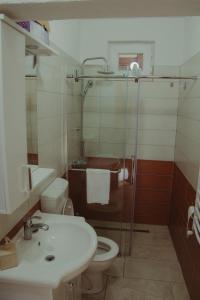 普卢日内Apartment Silence的浴室配有卫生间、盥洗盆和淋浴。