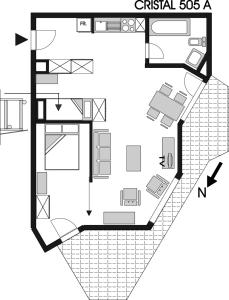 Apartment Cristal 505A平面图